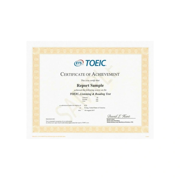 TOEIC Certificate