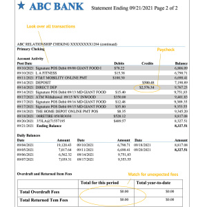 Bank Statement