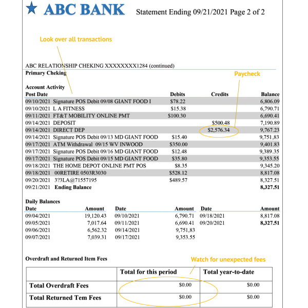 Bank Statement