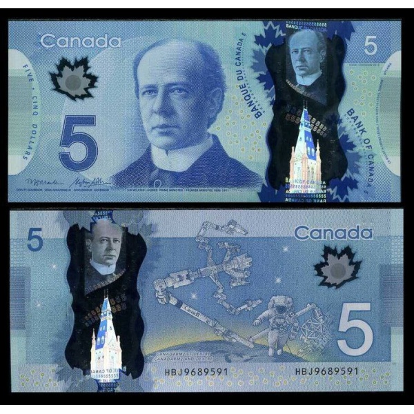 CAD $5 Banknotes